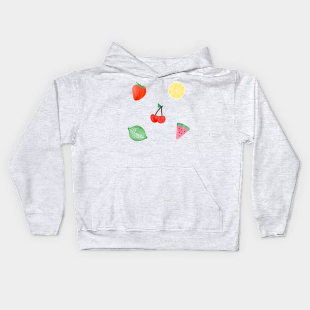 Fruit Sticker Pack Kids Hoodie by AlishaMSchil